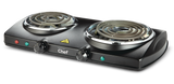 Double Burner Hot Plate, Black, 1500W V7Y4 - product image 1
