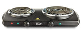 Double Burner Hot Plate, Black, 1500W V7Y4 - product image 2