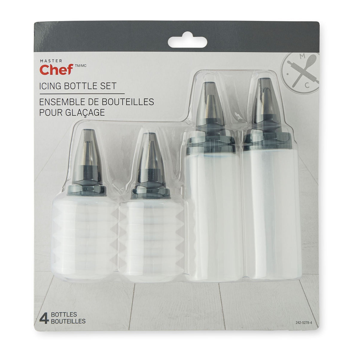 Icing Bottle Set with 4 Different Tips, 4-pc D1E5 - product image 3