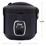 One-Touch Non-Stick Rice Cooker & Steamer, Black, 20 Cups H9N3 - product image 6