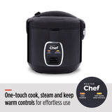 One-Touch Non-Stick Rice Cooker & Steamer, Black, 20 Cups H9N3 - product image 8