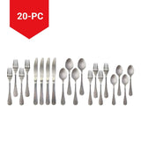Round Stainless Steel Flatware Set, Serves 4, 20-pc M9A3 - product image 1