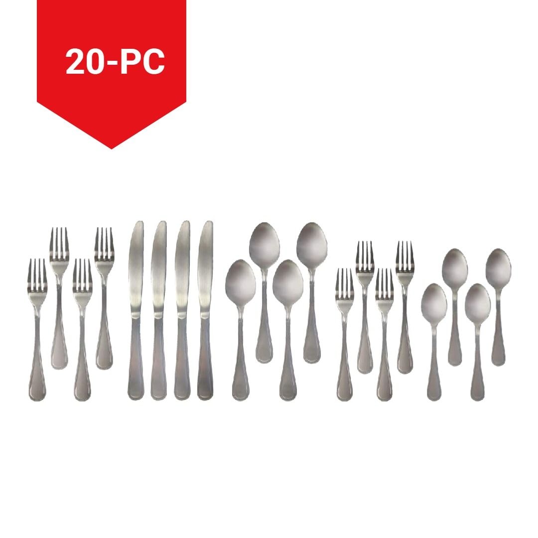 Round Stainless Steel Flatware Set, Serves 4, 20-pc M9A3 - product image 1