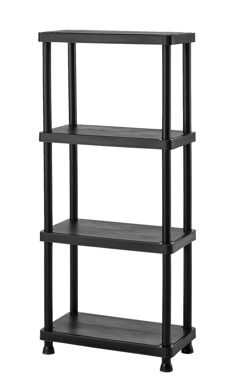 4-Shelf Resin/ Plastic Storage Rack/ Shelving Unit, 23 x 12 x 52-in R1K2