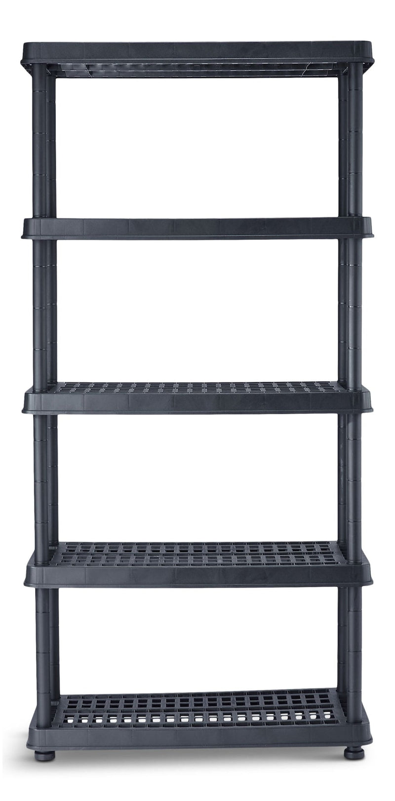 Adjustable 5-Shelf Resin/Plastic Storage Rack/Shelving Unit, 36 x 18 x 72-in L1F7