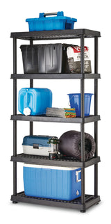 Adjustable 5-Shelf Resin/Plastic Storage Rack/Shelving Unit, 36 x 18 x 72-in B0B5 - product image 2