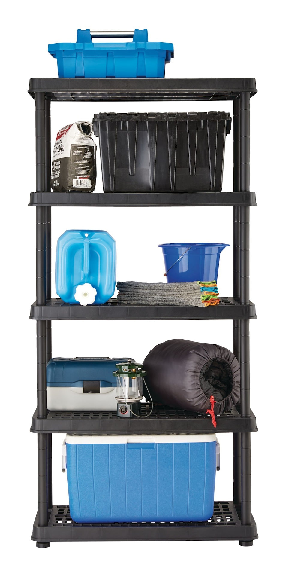 Adjustable 5-Shelf Resin/Plastic Storage Rack/Shelving Unit, 36 x 18 x 72-in L1F7 - product image 4