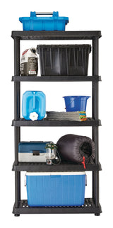 Adjustable 5-Shelf Resin/Plastic Storage Rack/Shelving Unit, 36 x 18 x 72-in B0B5 - product image 4