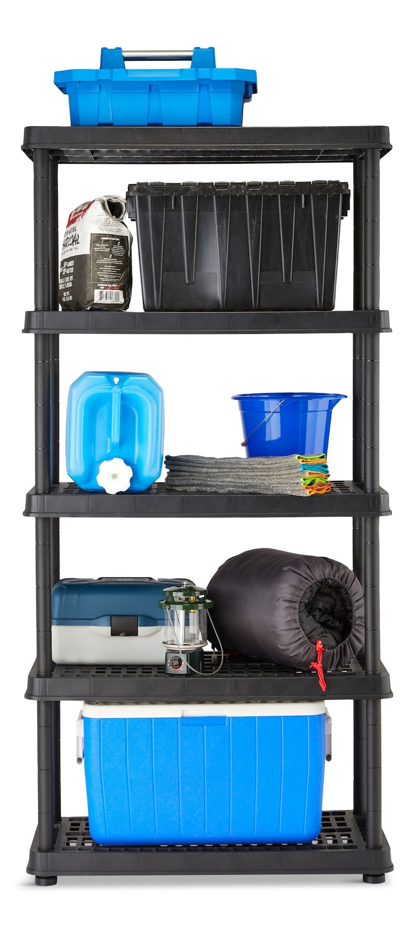 Adjustable 5-Shelf Resin/Plastic Storage Rack/Shelving Unit, 36 x 18 x 72-in B0B5 - product image 5