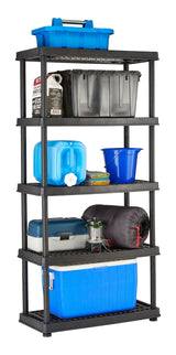 Adjustable 5-Shelf Resin/Plastic Storage Rack/Shelving Unit, 36 x 18 x 72-in L1F7 - product image 6