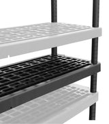 Adjustable 5-Shelf Resin/Plastic Storage Rack/Shelving Unit, 36 x 18 x 72-in B0B5 - product image 7