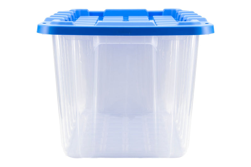 Clear Heavy-Duty Storage Tote with Snap-Lock Lid, 102-L H5B9