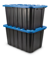Heavy Duty Plastic Storage Box Container, 102-L, Black, 2-pk L9J3 - product image 1