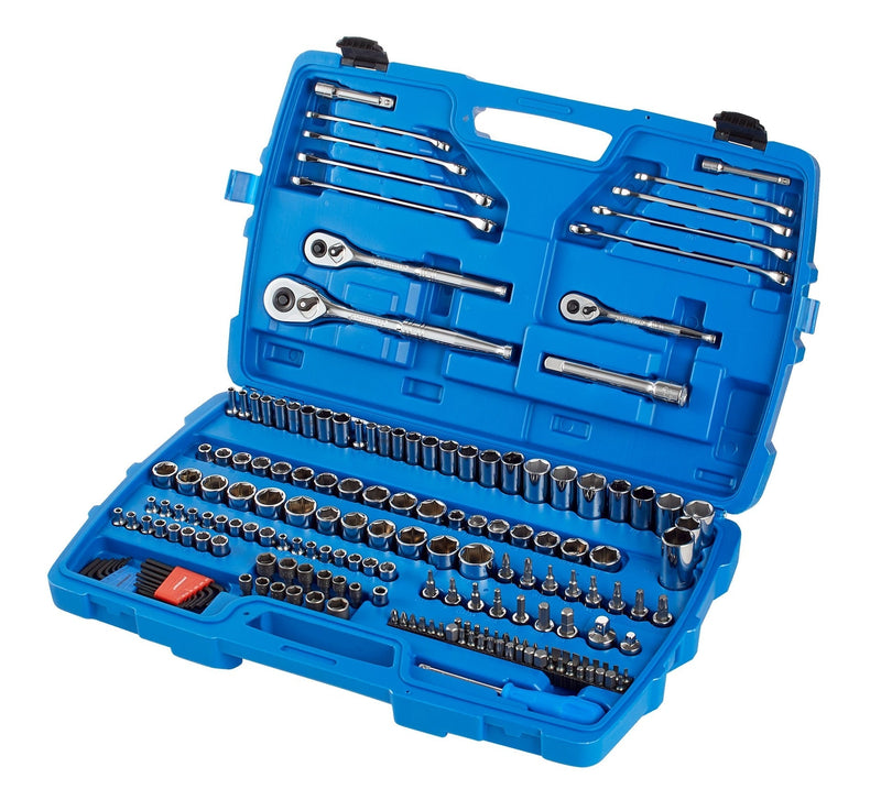 Socket Set, 184-pc, SAE / Metric, CRV, Nickel-Chrome Plating K7M2
