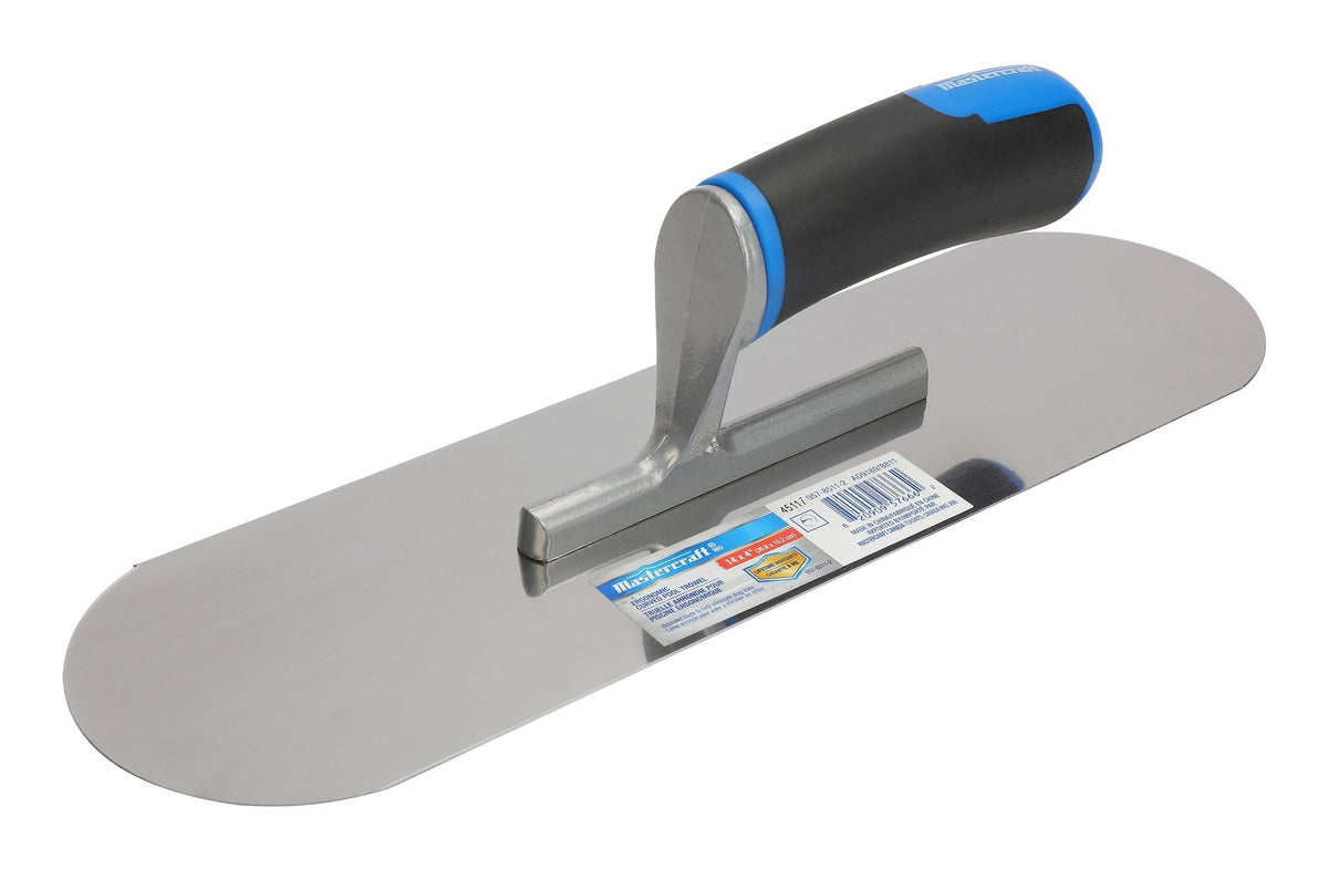 Steel Curved Pool Trowel with Comfort Grip For Masonry & Concrete Work, 4 x 14-in X1A1 - product image 1