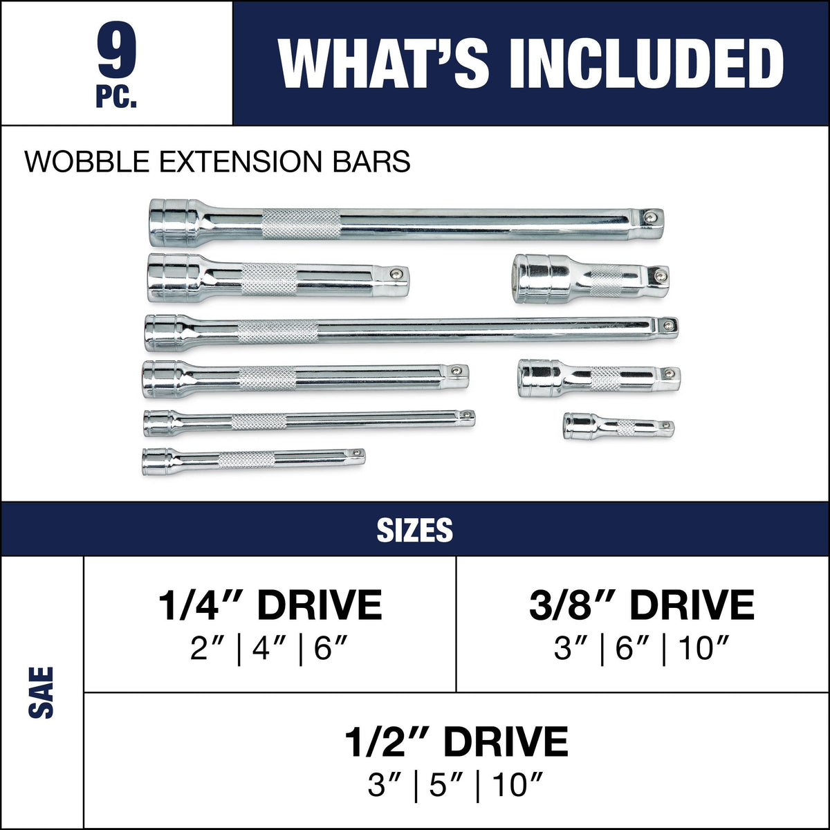 Wobble Extension Bar Set, 9-pc L0C2 - product image 2