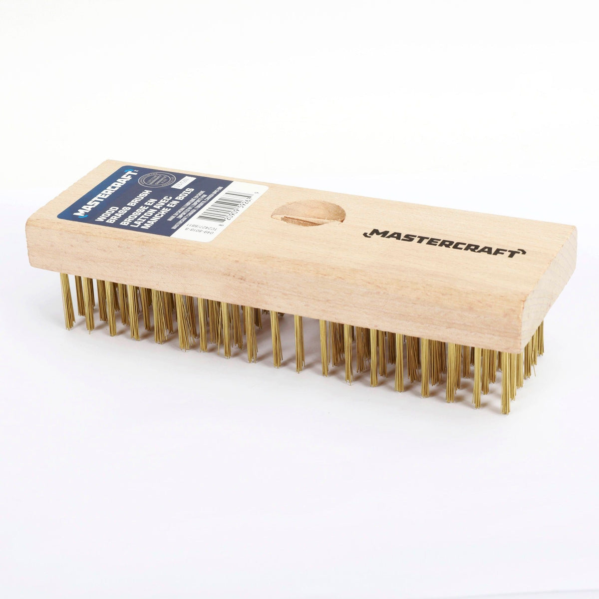 Wood & Brass Wire Block Brush Cleans/Removes Paint, Rust & Dirt From Metal T0F5 - product image 1