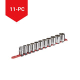1/2-in Drive 6 Pt. Socket Set, SAE, Nickel-Chrome Plating, 11-pc G6F9 - product image 3