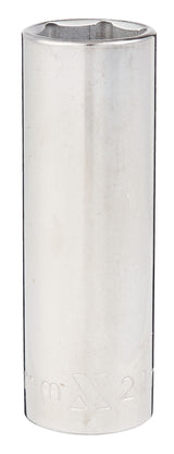 21mm 1/2-in Drive Deep Socket 6-Point, CRV, Chrome Plating X7V6 - product image 1