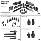 3/8-in & 1/2-in Drive Professional Grade Impact Socket Set, 83-pc, CRMO Y0S0 - product image 4