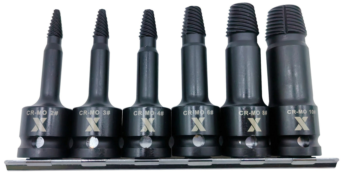 6 Piece 1/2" Drive Impact Screw Extractor Rail C0M7 - product image 2