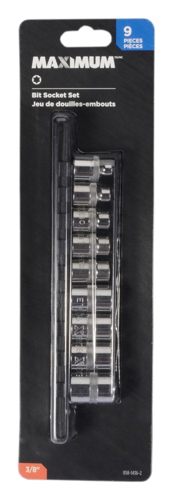 E-Torx Bit Socket Set, Chrome-Plated, 9-pc H6E7 - product image 3