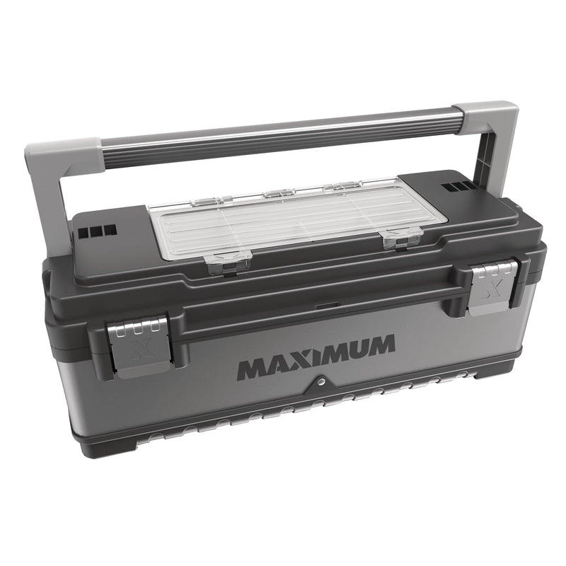 Heavy-Duty Metal & Plastic Tool Box with Removable Tray, 23-in C7X7