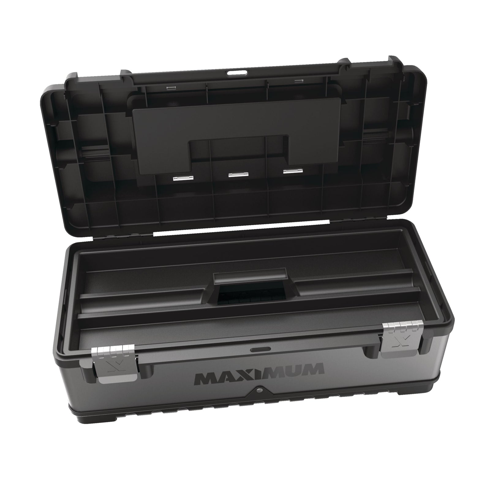 Heavy-Duty Metal & Plastic Tool Box with Removable Tray, 23-in Z1Q5 - product image 3