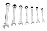 Ratcheting Wrench Set, SAE, Nickel-Chrome Plating, 7-pc N1F6 - product image 1