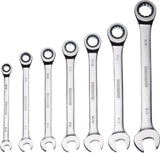 Ratcheting Wrench Set, SAE, Nickel-Chrome Plating, 7-pc N5J9 - product image 2