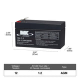Battery 12-Volt 1.2 Ah SLA Battery, F1 Terminal B2I6 - product image 1