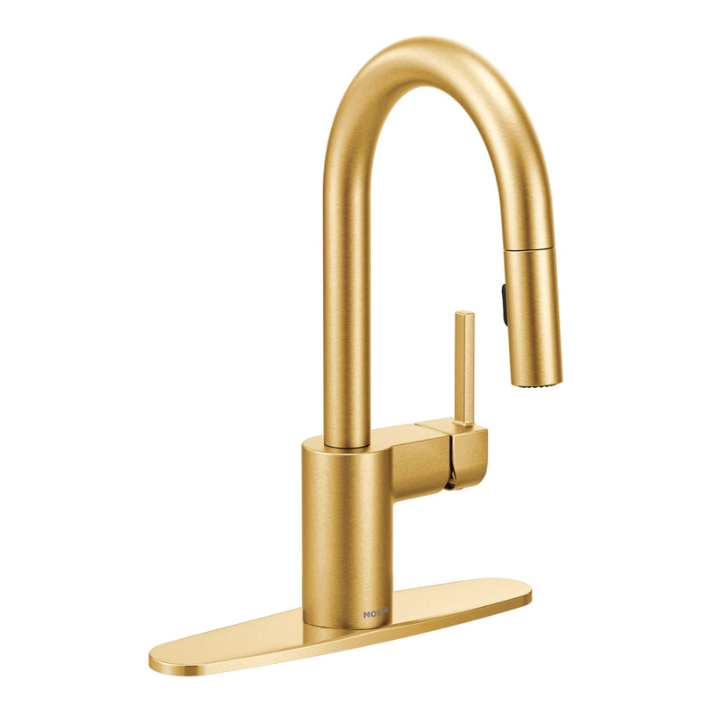 Align Single Handle High Arc Pull Down Sprayer Bar Faucet, Brushed Gold K9T2