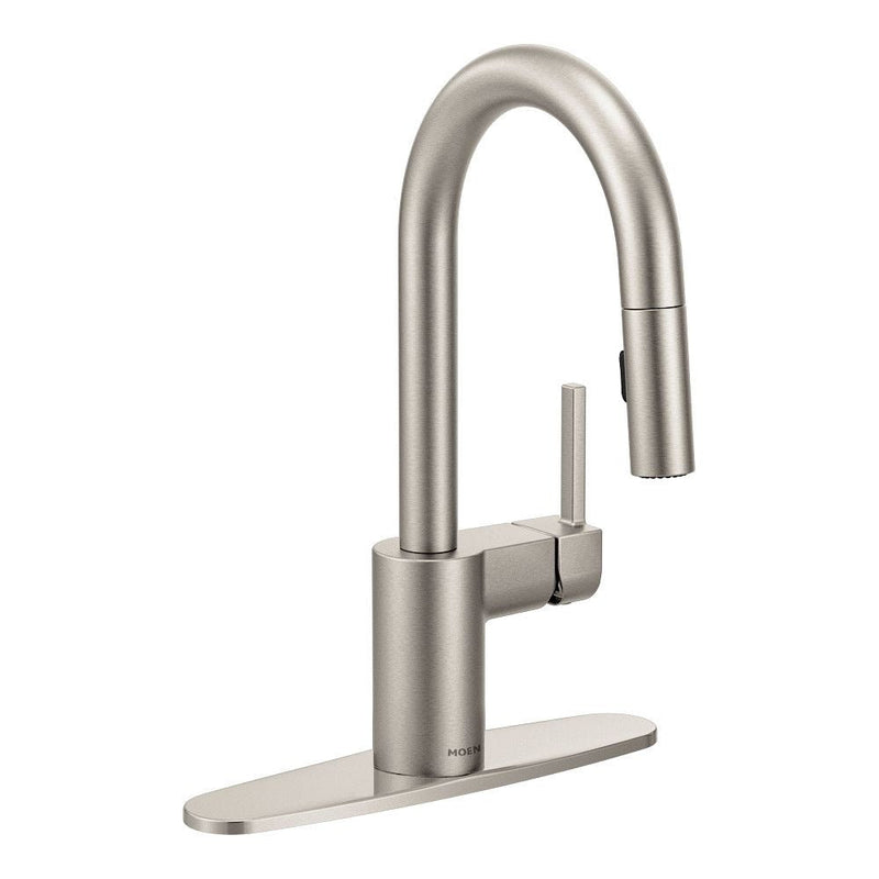 Align Single Handle High Arc Pull Down Sprayer Kitchen Faucet, Stainless Steel B5V2