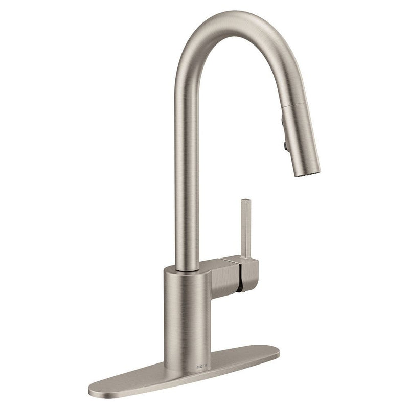 Align Single Handle Modern Pull Down Sprayer Kitchen Faucet with Reflex & Power Clean, Stainless Steel W0A6