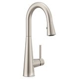 Sleek Single Handle High Arc Pull Down Spot-Resist Kitchen Faucet, Stainless Steel H6X3 - product image 1