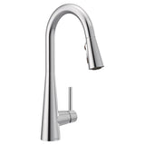 Sleek Single Handle High Arc Pull Down Sprayer Kitchen Faucet with Power Boost, Chrome T7O3 - product image 1
