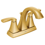 Voss Double Handle 4-in Centerset Bathroom Sink Faucet, WaterSense Certified, Brushed Gold L4Z5 - product image 1
