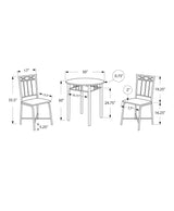 Transitional Dining Set, Grey, 3-pcs G1N7 - product image 2