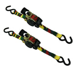 1,200-lb Retractable Camo Ratchet Tie Down Straps, 1-in x 10-ft, 2-pk M1F3 - product image 1