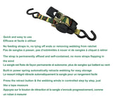 1,200-lb Retractable Camo Ratchet Tie Down Straps, 1-in x 10-ft, 2-pk M1F3 - product image 4