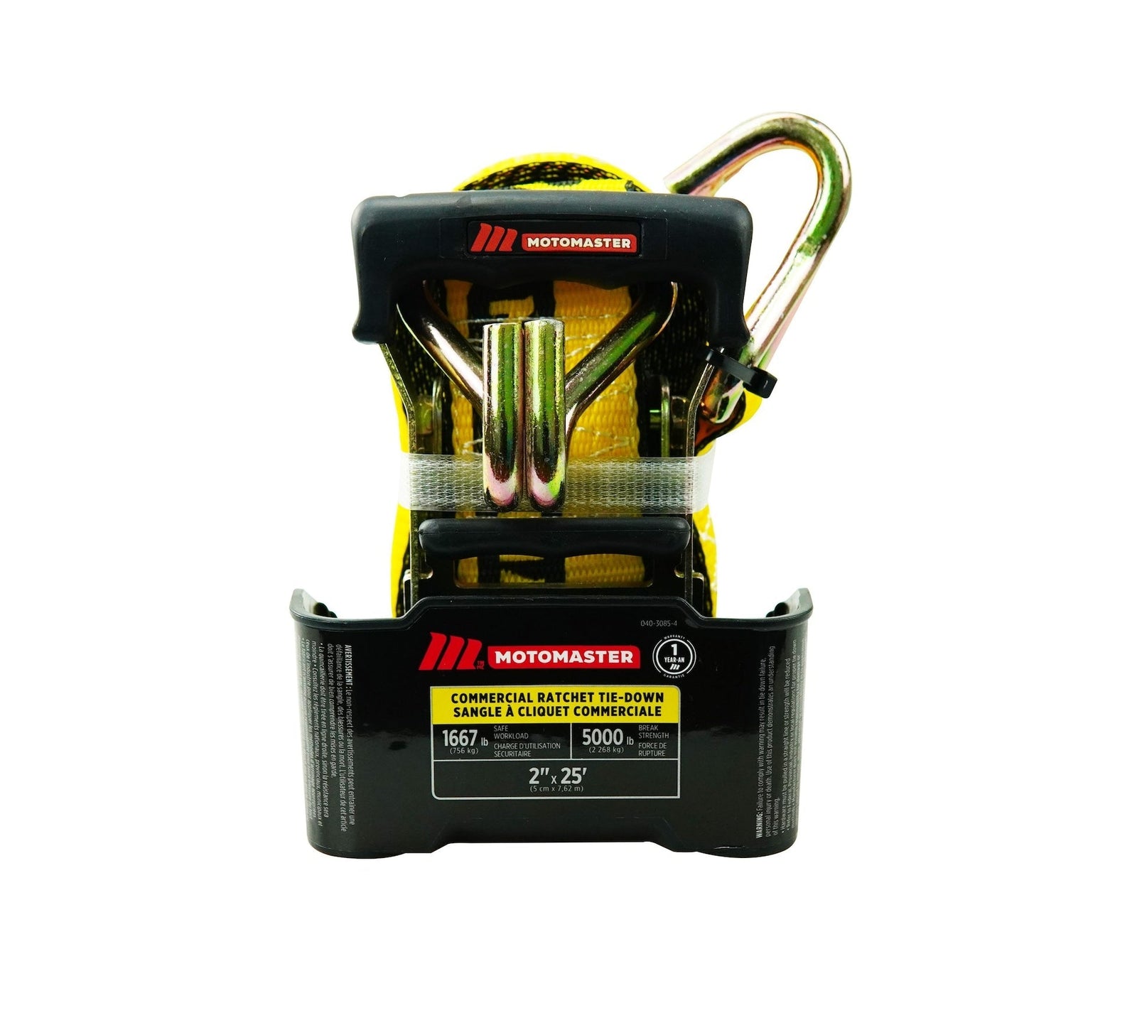 5,000-lb Commercial Ratchet Tie Down Strap with Double-J Hook, 2-in x 25-ft J7C1 - product image 1