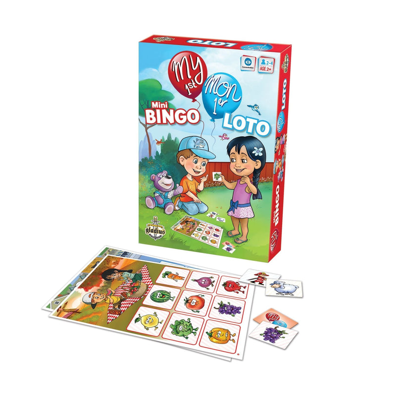 1st Mini Bingo Board Game, Bilingual, Ages 2+ C0Y2
