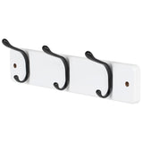 13.6" Modern Wall 3 Hook Rack, White A5D2 - product image 1