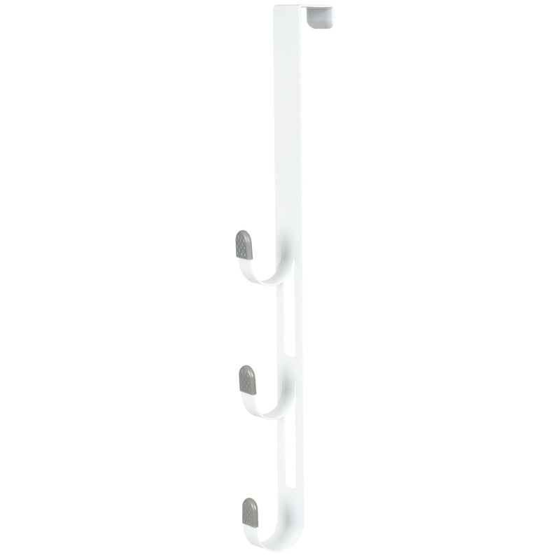 20" Over The Door Metal 3 Hook, White Y7L1