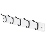 21.6" Modern Wall 5 Hook Rack, White D4E1 - product image 1