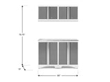 Bold 3.0 Series All-in-One Lockable Steel Garage Cabinetry Set with Stainless Steel Top, White/Platinum, 48-in x 18-in x 76.75-in, 5-pc W7G2 - product image 2