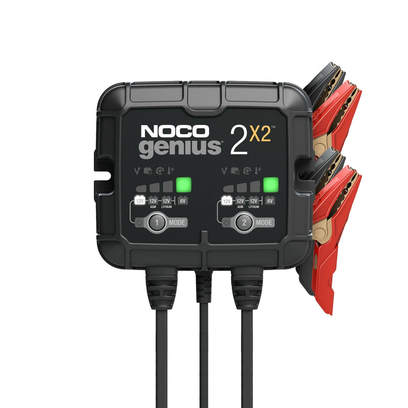GENIUS2X2 Smart Battery Charger/Maintainer/Desulfator, 2-Bank, 4-Amp, 6V/12V Z2Q9