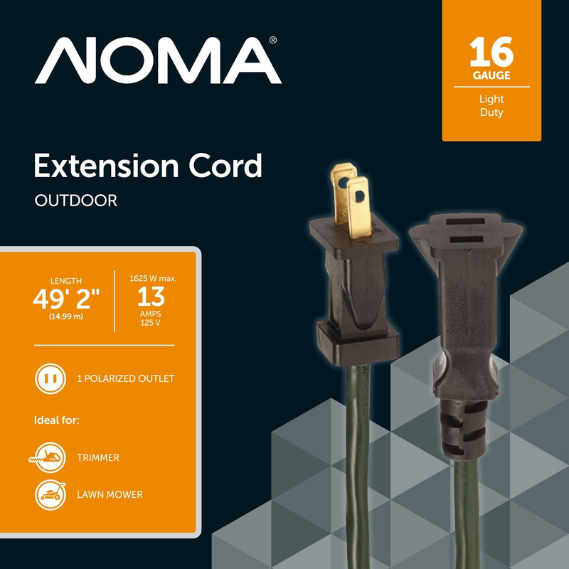 16/2 Outdoor Extension Cord, Flexible, 1 Outlet, Green R8L8