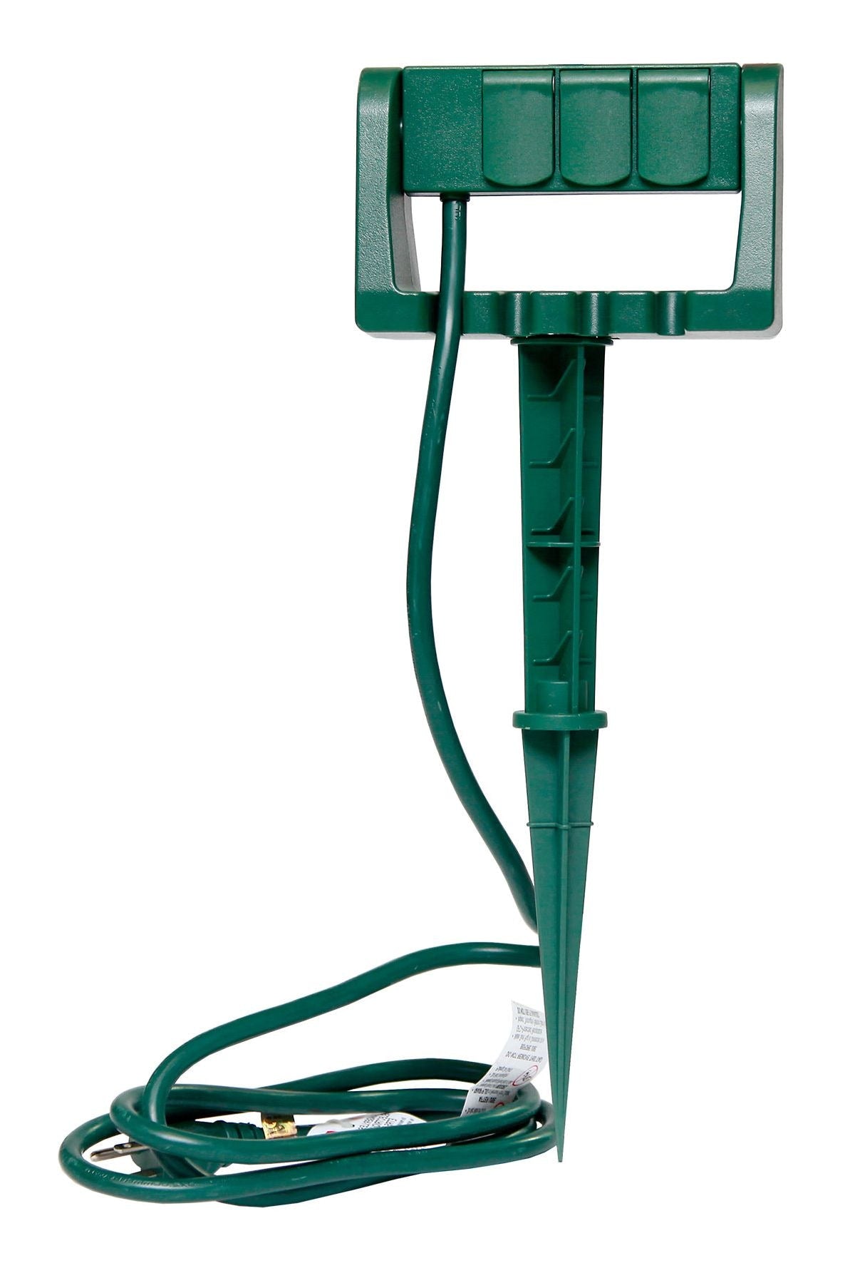 3-Outlet Outdoor Power Stake with 6-ft Cord, Green M4T5 - product image 1