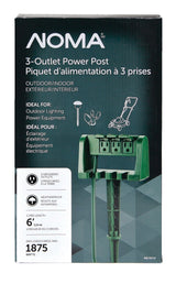 3-Outlet Outdoor Power Stake with 6-ft Cord, Green M4T5 - product image 2